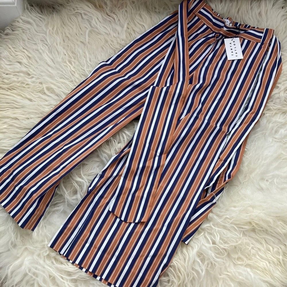 TANYA TAYLOR Striped Wide Leg Pants - Picture 3 of 14